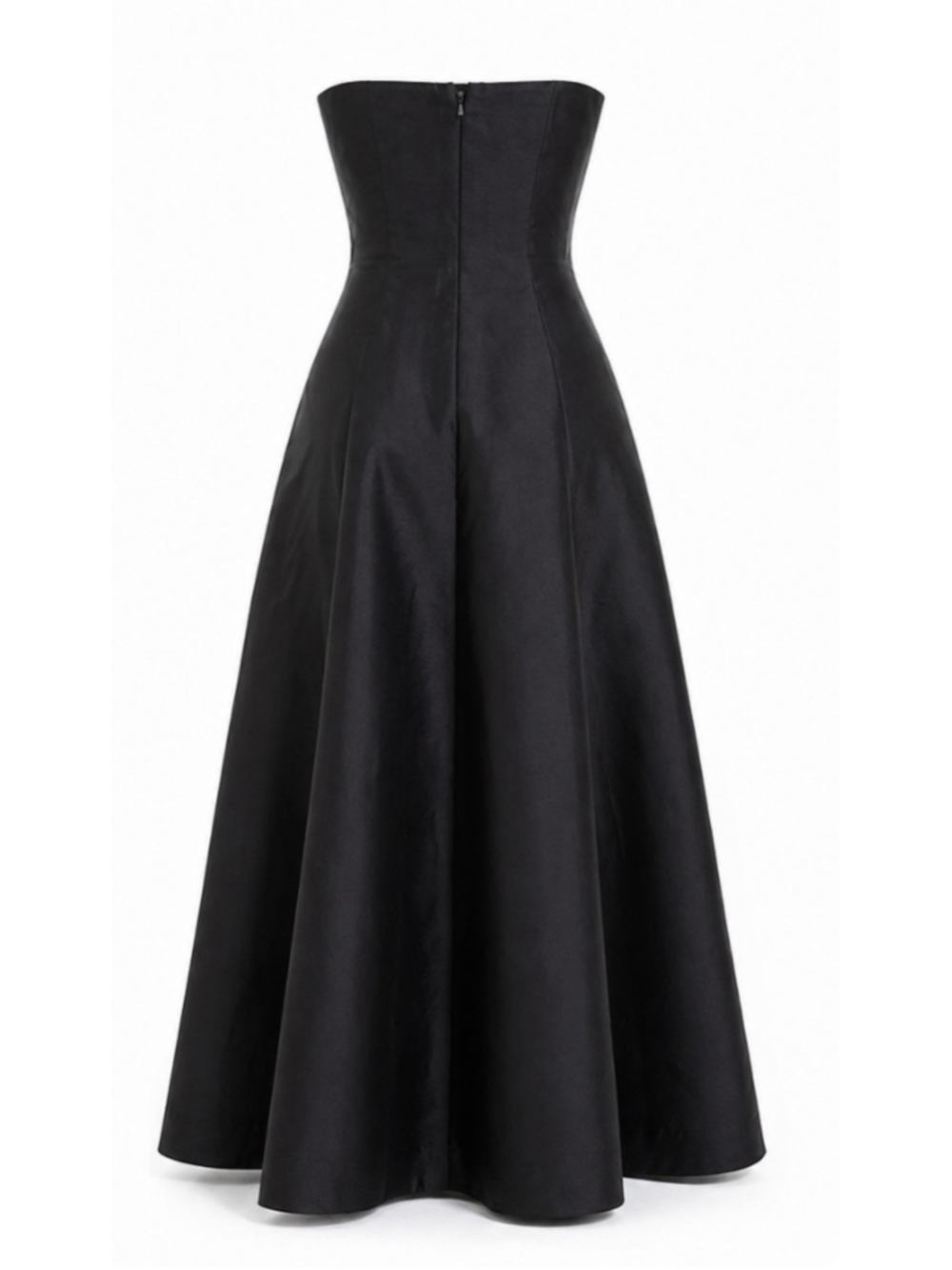 NWOT Lauren Ralph Lauren 100% Silk Black Strapless Dress Size 8 - Picture 2 of 8